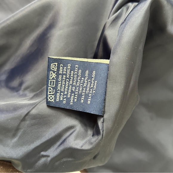 British Khaki Plaid Quilted Zip Vest Blue Green Women's L fur collar snap pocket - Picture 10 of 10